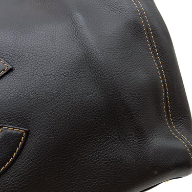 シャネル CHANEL ココマーク ブラック ラムスキン ボストンバッグ マットゴールド金具 黒 肩掛け