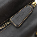 シャネル CHANEL ココマーク ブラック ラムスキン ボストンバッグ マットゴールド金具 黒 肩掛け