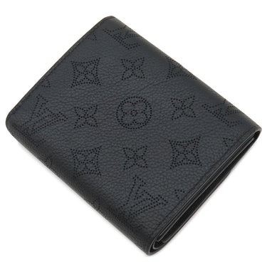 ルイヴィトン LOUIS VUITTON ポルトフォイユ イリス コンパクト M62540 ノワール マヒナレザー 二つ折り財布 シルバー金具 黒