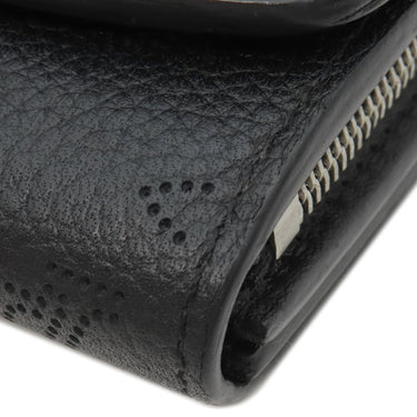 ルイヴィトン LOUIS VUITTON ポルトフォイユ イリス コンパクト M62540 ノワール マヒナレザー 二つ折り財布 シルバー金具 黒