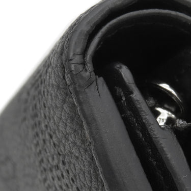 ルイヴィトン LOUIS VUITTON ポルトフォイユ イリス コンパクト M62540 ノワール マヒナレザー 二つ折り財布 シルバー金具 黒