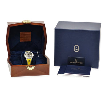 腕時計 ハリーウィンストン Harry Winston オーシャン ザリウム バリエーション イエロー OCEABI42ZZ002 自動巻き メンズ 合金 黒×黄 限定