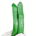 カルティエ Cartier 純正 クロコバンド グリーン クロコダイル 腕時計パーツ 替え ベルト ストラップ 本革 予備 スペア 部品 パーツ 18ｍｍ グリーン 緑