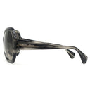 ミュウミュウ MIU MIU スクエアシェイプ 61□15 SMU09M グレー プラスチック サングラス シルバー金具 マーブル グラデーションレンズ