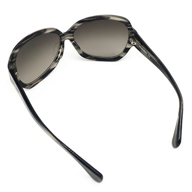 ミュウミュウ MIU MIU スクエアシェイプ 61□15 SMU09M グレー プラスチック サングラス シルバー金具 マーブル グラデーションレンズ