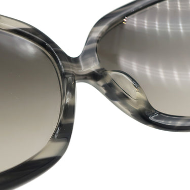 ミュウミュウ MIU MIU スクエアシェイプ 61□15 SMU09M グレー プラスチック サングラス シルバー金具 マーブル グラデーションレンズ