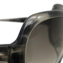 ミュウミュウ MIU MIU スクエアシェイプ 61□15 SMU09M グレー プラスチック サングラス シルバー金具 マーブル グラデーションレンズ