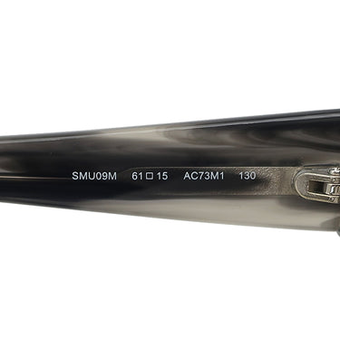 ミュウミュウ MIU MIU スクエアシェイプ 61□15 SMU09M グレー プラスチック サングラス シルバー金具 マーブル グラデーションレンズ