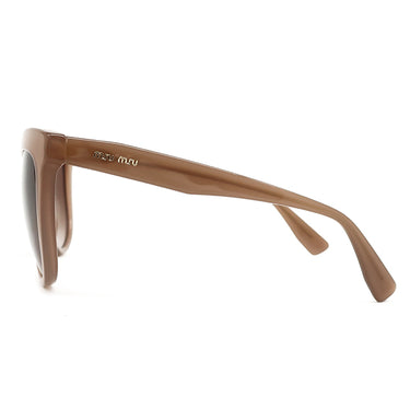 ミュウミュウ MIU MIU バタフライシェイプ 54□19 SMU08U ピンクベージュ プラスチック サングラス ゴールド金具 ブラウンレンズ