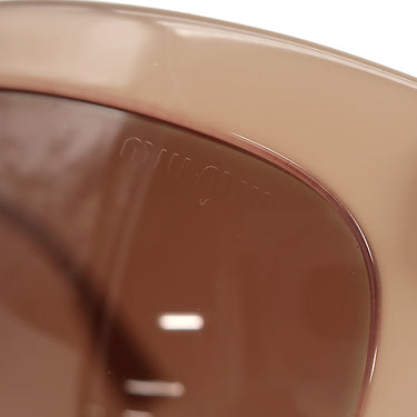 ミュウミュウ MIU MIU バタフライシェイプ 54□19 SMU08U ピンクベージュ プラスチック サングラス ゴールド金具 ブラウンレンズ