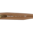 ミュウミュウ MIU MIU バタフライシェイプ 54□19 SMU08U ピンクベージュ プラスチック サングラス ゴールド金具 ブラウンレンズ