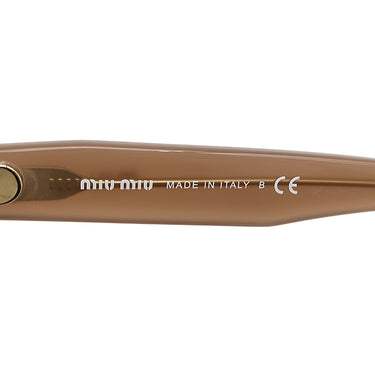 ミュウミュウ MIU MIU バタフライシェイプ 54□19 SMU08U ピンクベージュ プラスチック サングラス ゴールド金具 ブラウンレンズ