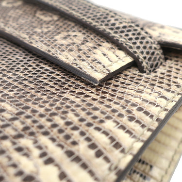 エルメス HERMES ポシェットケリー オンブレ リザード ハンドバッグ シルバー金具 ミニバッグ