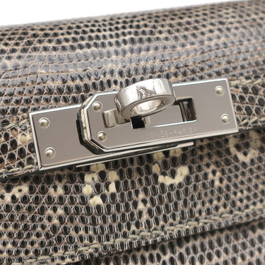 エルメス HERMES ポシェットケリー オンブレ リザード ハンドバッグ シルバー金具 ミニバッグ