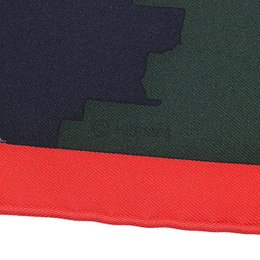 エルメス HERMES カレ90 CARRE レッド×グリーン×マルチカラー シルク スカーフ 【SPACE SHOPPING AU FAUBOURG/フォーブールでのスペースショッピング】