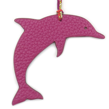 エルメス HERMES プティアッシュ イルカ レッド×パープル ヴォーエプソン トゴ チャーム バッグチャーム petit H 赤 紫