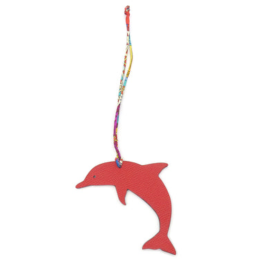 エルメス HERMES プティアッシュ イルカ レッド×パープル ヴォーエプソン トゴ チャーム バッグチャーム petit H 赤 紫