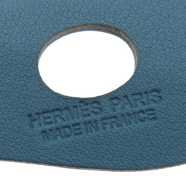 エルメス HERMES パドック シュバル ブルーアトール ヴォースイフト バッグチャーム 馬蹄 水色
