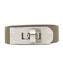 エルメス HERMES ケリー エトゥープ ヴォースイフト メタル グローブホルダー シルバー金具 イニシャルスタンプ有