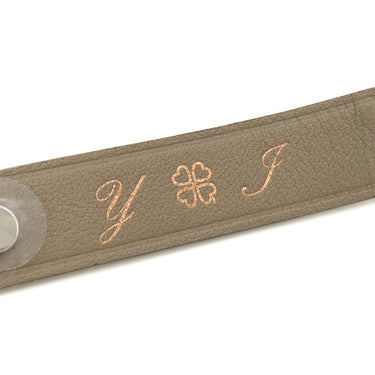 エルメス HERMES ケリー エトゥープ ヴォースイフト メタル グローブホルダー シルバー金具 イニシャルスタンプ有