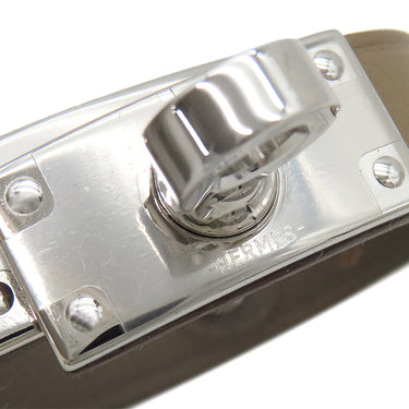 エルメス HERMES ケリー エトゥープ ヴォースイフト メタル グローブホルダー シルバー金具 イニシャルスタンプ有