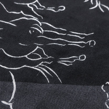 エルメス HERMES ロザンジュ ダークグレー カシミヤ シルク ストール 【LES ETALONS/レガタロン】