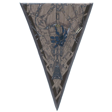 エルメス HERMES ロザンジュ  グレー×マルチカラー カシミヤ シルク ストール 【FLAMBOYANT WEB/フランボワイヤン ウェブ】