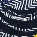 エルメス HERMES ロザンジュ ネイビー×イエロー カシミヤ シルク ストール
