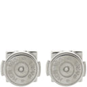 エルメス HERMES カージュ ド アッシュ Hキューブ ホワイト×シルバー メタル エナメル ピアス シルバー金具