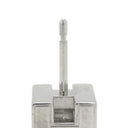 エルメス HERMES カージュ ド アッシュ Hキューブ ホワイト×シルバー メタル エナメル ピアス シルバー金具