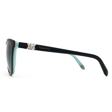 ティファニー Tiffany & Co ウエリントン 55□18 TF4123-F 8055/9S ブラック プラスチック サングラス シルバー金具 黒 ティファニーブルー