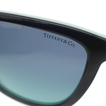 ティファニー Tiffany & Co ウエリントン 55□18 TF4123-F 8055/9S ブラック プラスチック サングラス シルバー金具 黒 ティファニーブルー