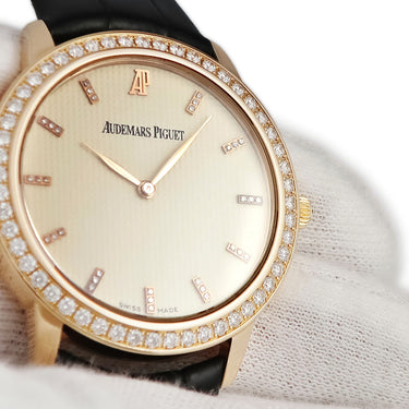 腕時計 オーデマピゲ AUDEMARS PIGUET クラシック クルドパリ 15164OR.ZZ.A088CR.01 手巻き メンズ K18RG無垢 純正ダイヤ アイボリー