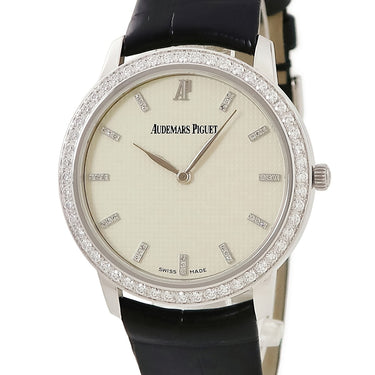 腕時計 オーデマピゲ AUDEMARS PIGUET クラシック クルドパリ 15164BC.ZZ.A002CR.01 手巻き メンズ K18WG無垢 純正ダイヤ アイボリー