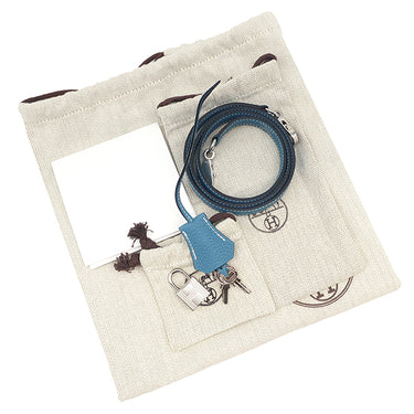 エルメス HERMES ケリー25 内縫い ニューブルージーン トゴ 2WAYバッグ シルバー金具 青 ショルダー