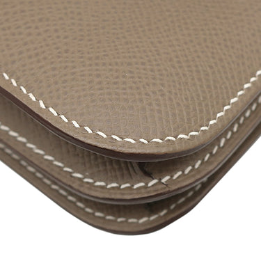 エルメス HERMES コンスタンス3 ミニ エトゥープ ヴォーエプソン ショルダーバッグ シルバー金具 グレージュ