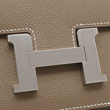 エルメス HERMES コンスタンス3 ミニ エトゥープ ヴォーエプソン ショルダーバッグ シルバー金具 グレージュ