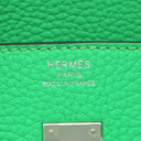 エルメス HERMES バーキン25 ヴェールコミック トゴ ハンドバッグ シルバー金具 緑 リカラー有