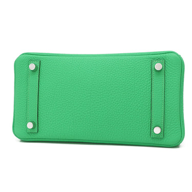 エルメス HERMES バーキン25 ヴェールコミック トゴ ハンドバッグ シルバー金具 緑 リカラー有