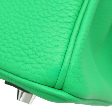 エルメス HERMES バーキン25 ヴェールコミック トゴ ハンドバッグ シルバー金具 緑 リカラー有