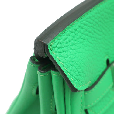 エルメス HERMES バーキン25 ヴェールコミック トゴ ハンドバッグ シルバー金具 緑 リカラー有