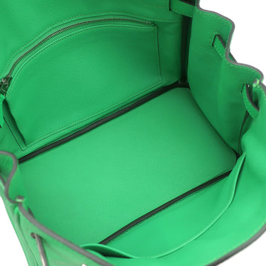 エルメス HERMES バーキン25 ヴェールコミック トゴ ハンドバッグ シルバー金具 緑 リカラー有