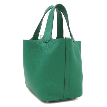 エルメス HERMES ピコタンロックPM ヴェールヴェルティゴ トリヨンクレマンス ハンドバッグ ゴールド金具 新品 未使用 緑