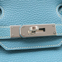 エルメス HERMES バーキン30 ブルージーン トリヨンクレマンス ハンドバッグ シルバー金具 青