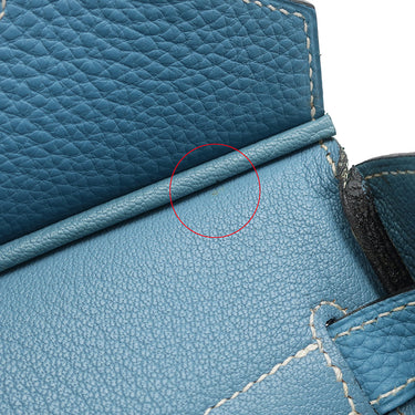 エルメス HERMES バーキン30 ブルージーン トリヨンクレマンス ハンドバッグ シルバー金具 青