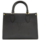 ルイヴィトン LOUIS VUITTON オンザゴー PM M45653 ノワール モノグラムアンプラント 2WAYバッグ ゴールド金具 黒 ハンドバッグ ショルダー