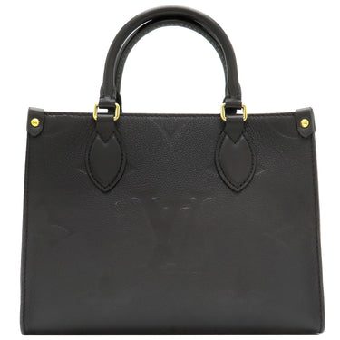 ルイヴィトン LOUIS VUITTON オンザゴー PM M45653 ノワール モノグラムアンプラント 2WAYバッグ ゴールド金具 黒 ハンドバッグ ショルダー