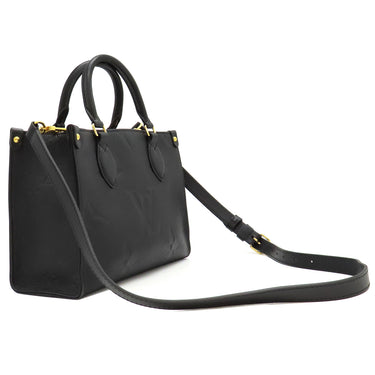 ルイヴィトン LOUIS VUITTON オンザゴー PM M45653 ノワール モノグラムアンプラント 2WAYバッグ ゴールド金具 黒 ハンドバッグ ショルダー