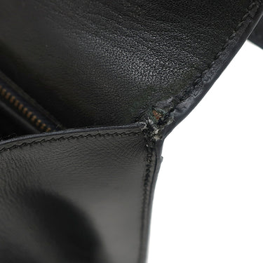 エルメス HERMES コンスタンス 24 ブラック ボックスカーフ ショルダーバッグ ゴールド金具 黒