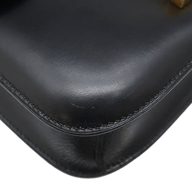 エルメス HERMES コンスタンス 24 ブラック ボックスカーフ ショルダーバッグ ゴールド金具 黒